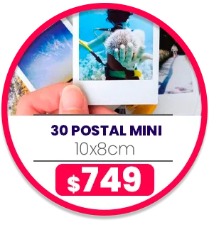 30 fotos Postal Mini 10x8 a $749