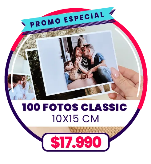 100 fotos Classic 10x15 a $17.990