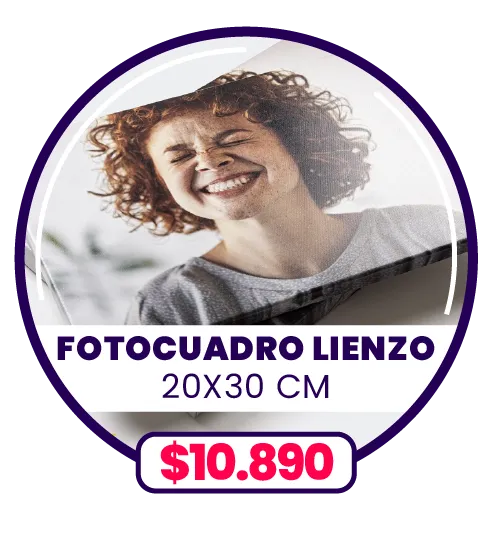 FotoCuadro de Lienzo 20x30 a $10.890