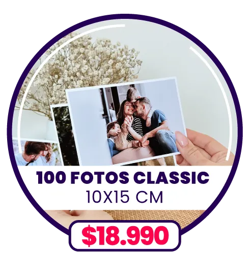 100 fotos Classic 10x15 a $18.990