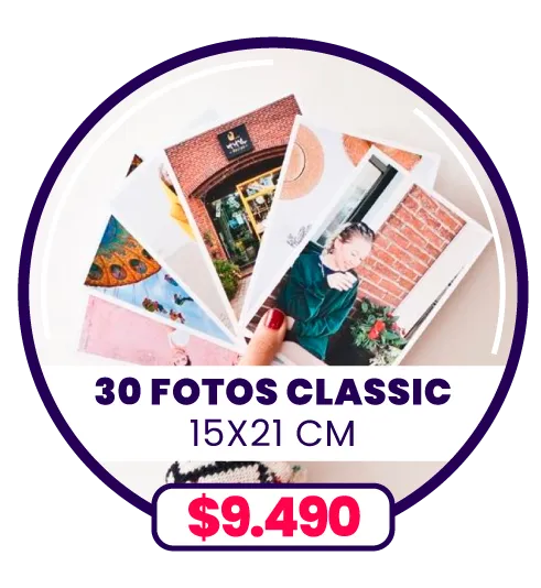 30 fotos Classic 15x21 a $9.490