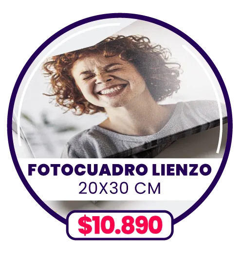 Fotocuadro de Lienzo 20x30 a $10.890