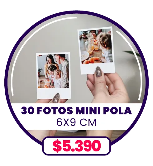 30 Fotos Mini Pola 6x9 a $5.390
