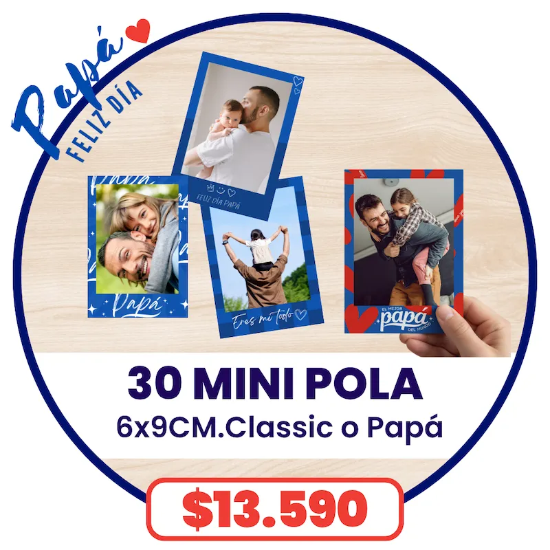 30 Fotos Mini Pola 6x9 cm a $13.590